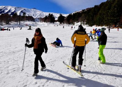 Etna Nord, sciatori