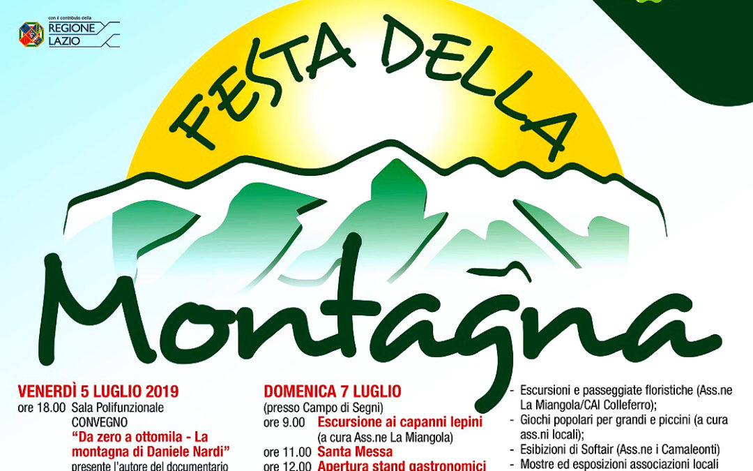 SEGNI, LA FESTA DELLA MONTAGNA (5, 6 E 7 LUGLIO 2019)