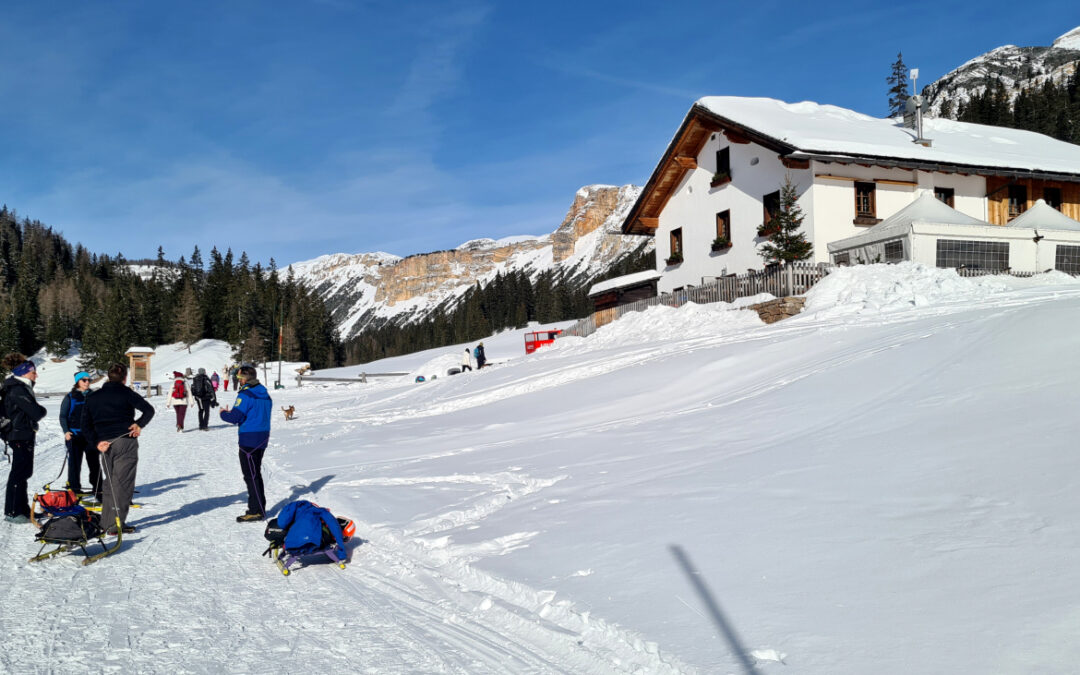 D’INVERNO A MALGA RA STUA E ALLE SORGENTI DEL BOITE (PARCO DOLOMITI D’AMPEZZO, VENETO)