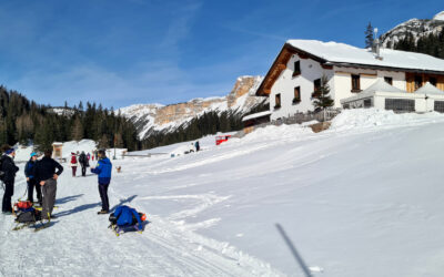 D’INVERNO A MALGA RA STUA E ALLE SORGENTI DEL BOITE (PARCO DOLOMITI D’AMPEZZO, VENETO)