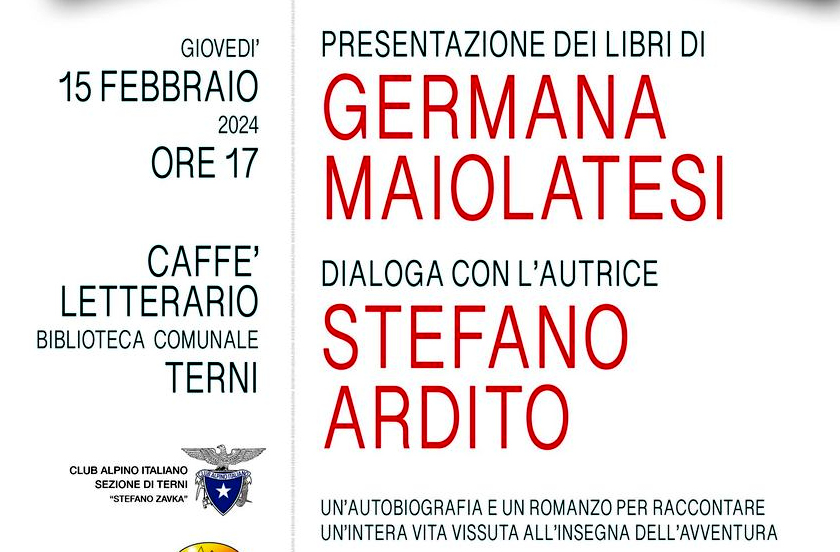 TERNI, I DUE LIBRI DI GERMANA MAIOLATESI